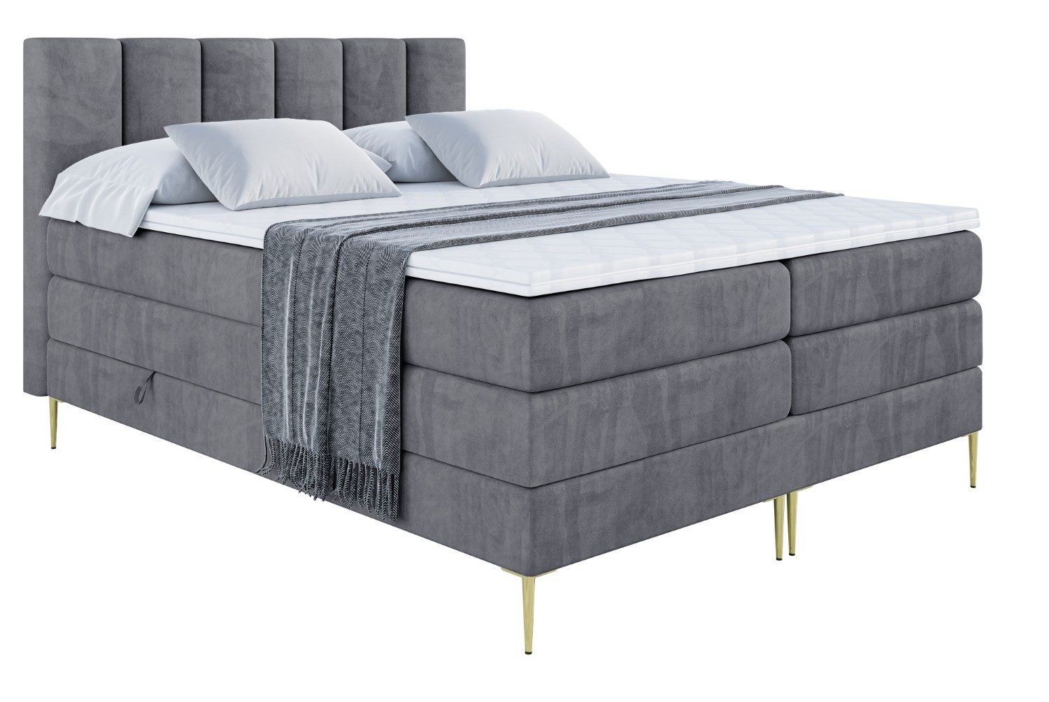 ALTDECOR Boxspringbett BOXI1-F KING (Multipocket-Matratze H4, günstig online kaufen