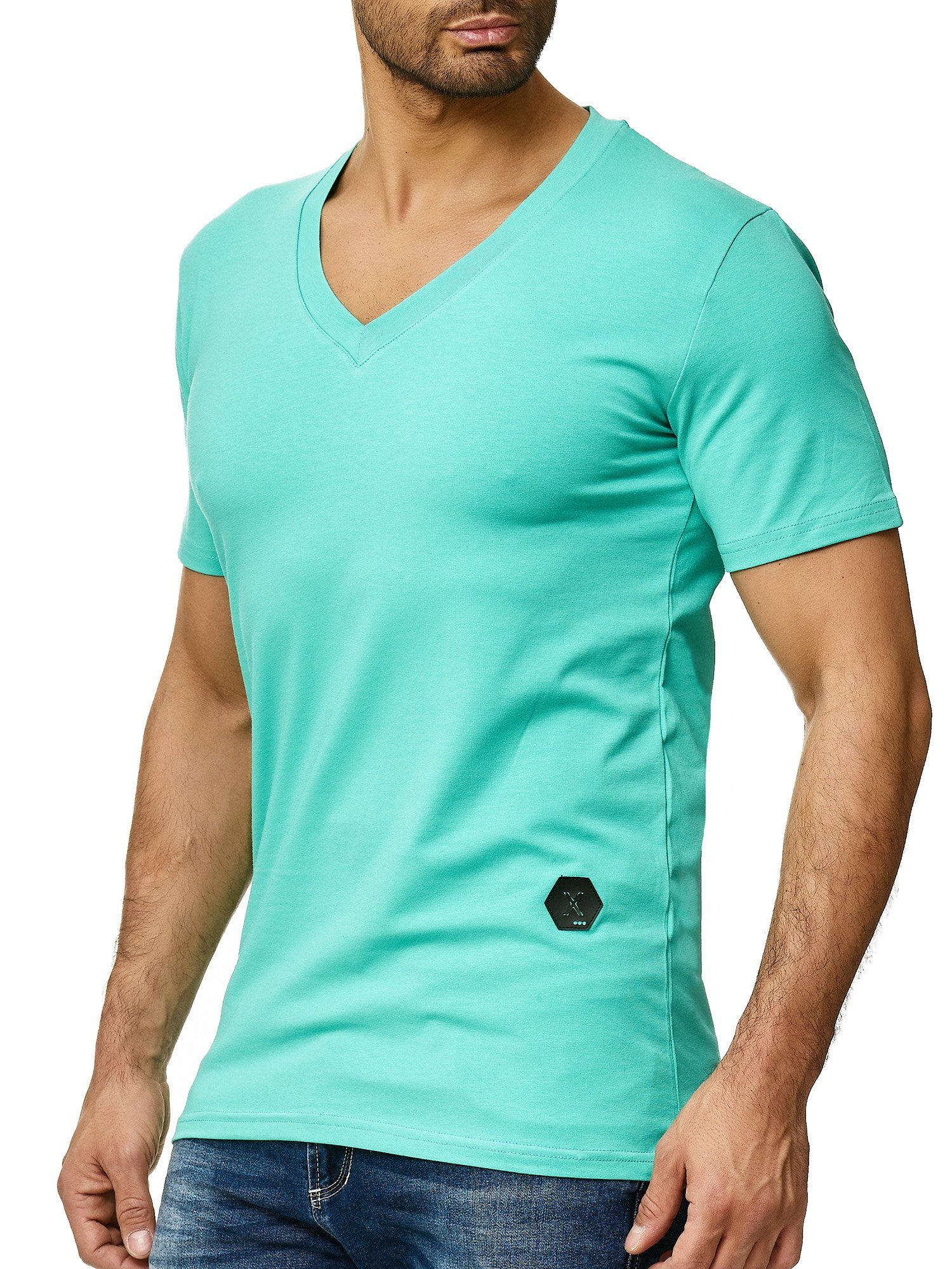 OneRedox T-Shirt 1308C (Shirt Polo Kurzarmshirt Tee, 1-tlg) Fitness Freizeit Casual Mint
