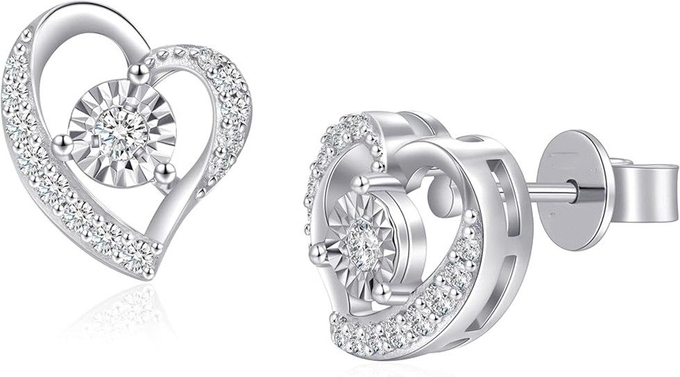Jumpeak Paar Ohrstecker Diamant-Ohrstecker,Ohrringe für Damen und Herren,ohrstecker gold, Jubiläumsgeschenk,Valentinstagsgeschenk,geschenkfüfrau,tochtergeschenk