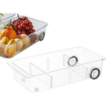 yozhiqu Aufbewahrungsbox 2er-Set Küchenkühlschrank, transparente Trennwand-Aufbewahrungsbox (1 St), Lebensmittelecht, multifunktional, auf Rollen, im Schubladenstil