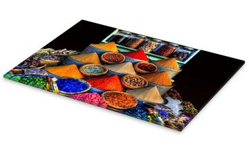 Posterlounge Acrylglasbild HADYPHOTO, Orientalische Gewürze in Marrakesch, Küche Orientalisches Flair Fotografie