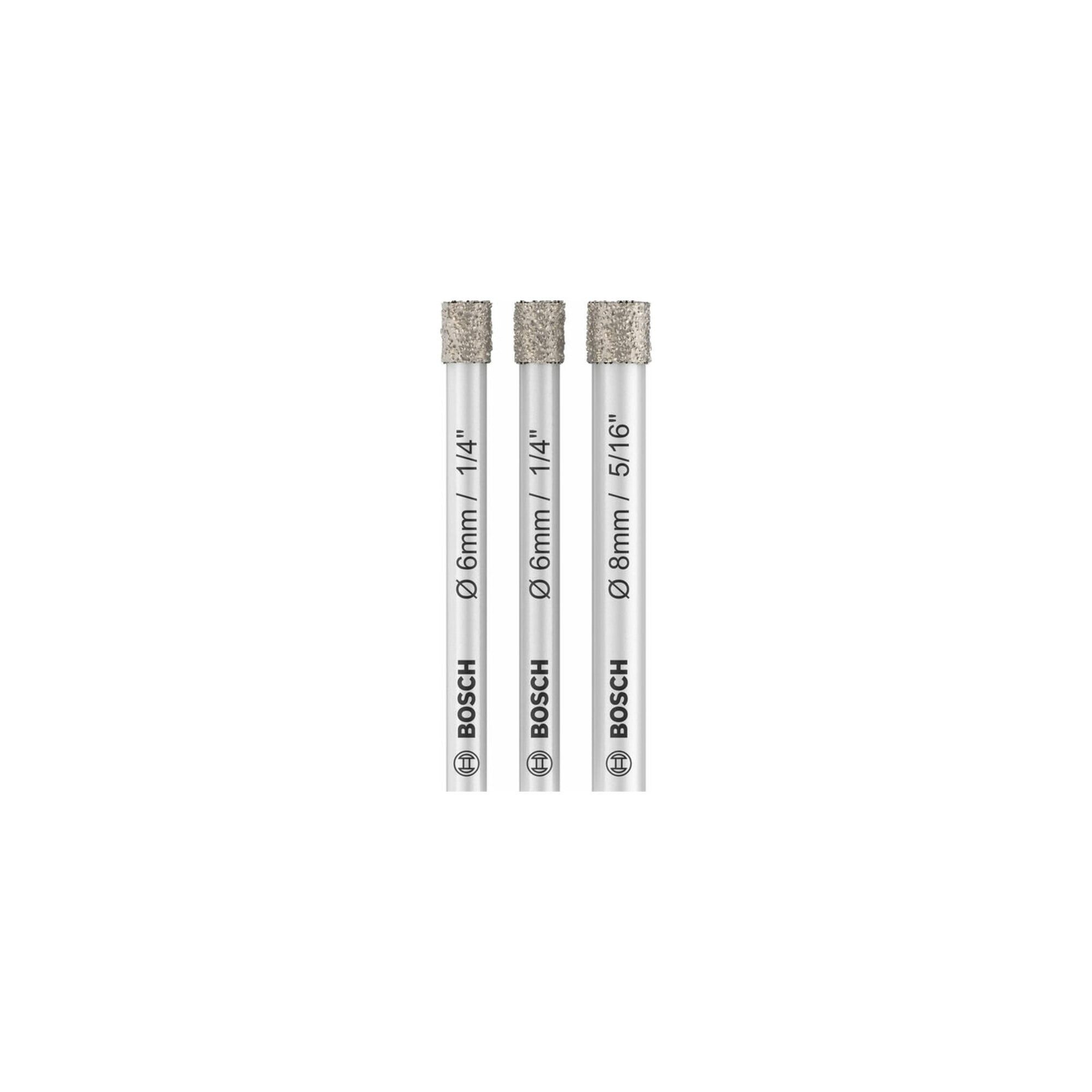 Bosch Professional Ratschenringschlüssel Bosch Diamantbohrer-Set Expert for Ceramic (6, 6, 8 mm)