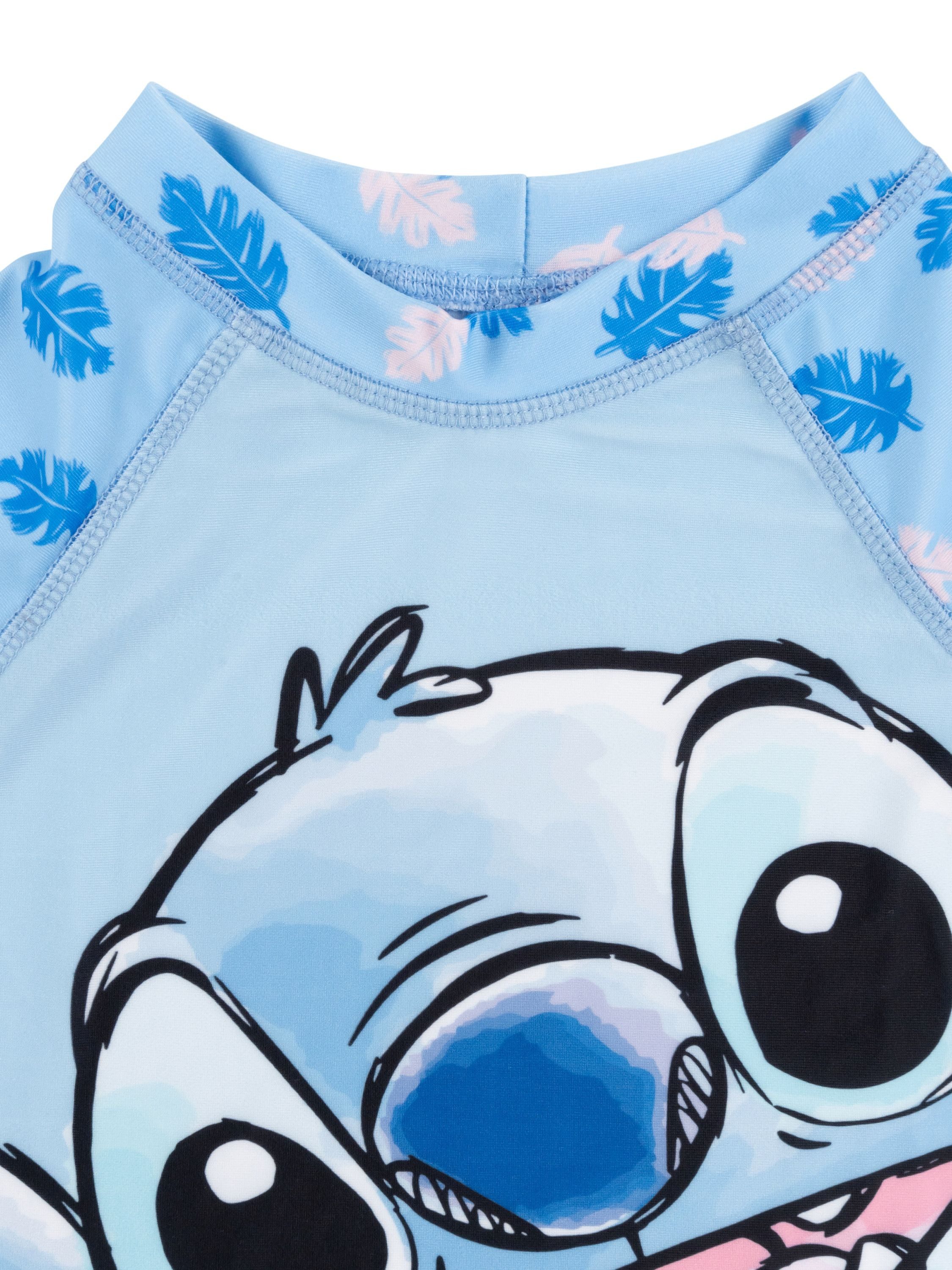 United Labels® Badeanzug Lilo & Stitch Schwimmset UV-Schutz 30 Badeanzug Shirt Hose Zweiteiler