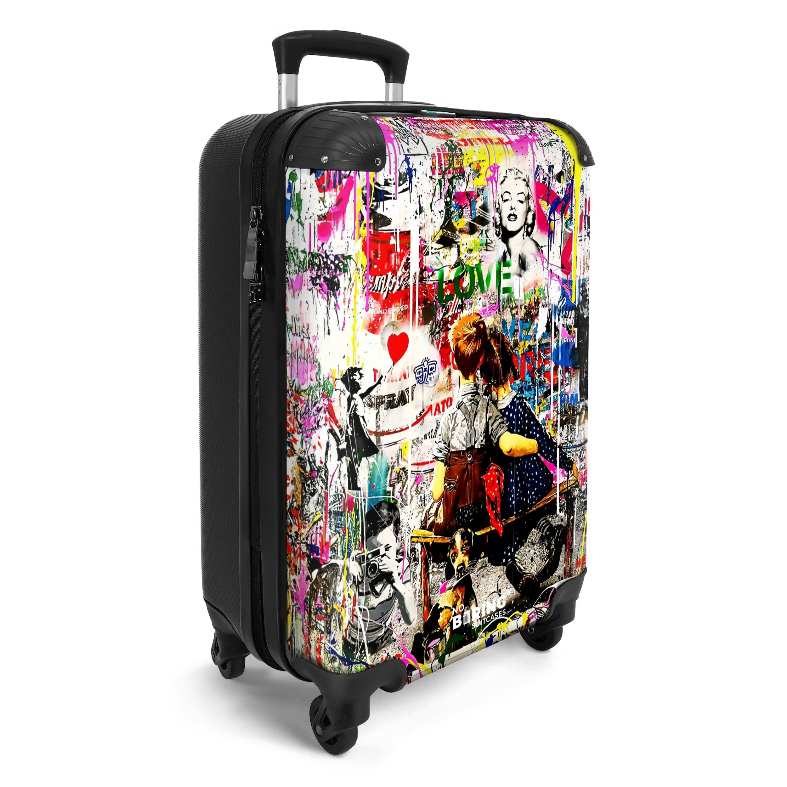 NoBoringSuitcases.com© Hartschalen-Trolley Bekannte Kunstwerke als bunte günstig online kaufen