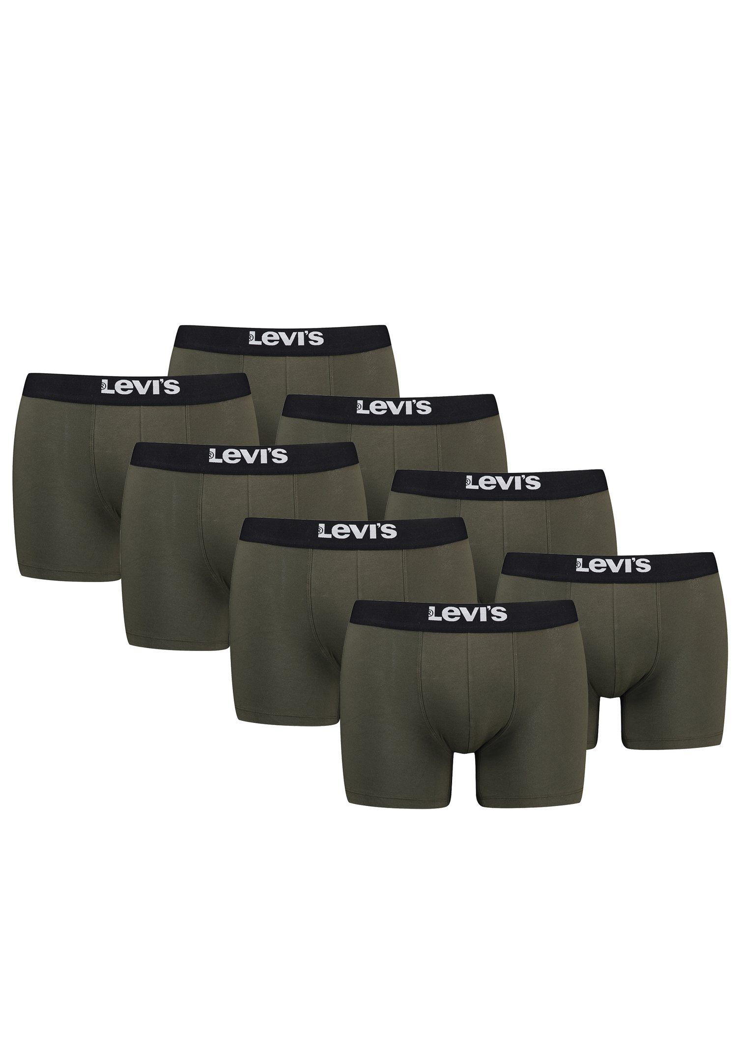 Levi's® Boxershorts MEN Pack Khaki SOLID 8er 8er-Pack) 8-St., (Set, CO BASIC ORGANIC BOXER BRIEF