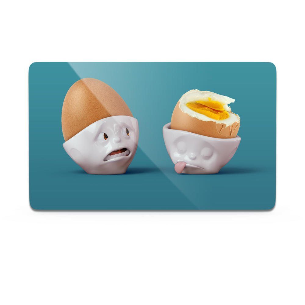 FIFTYEIGHT PRODUCTS Frühstücksbrett TV Tassen Halb so schlimm, Melamin