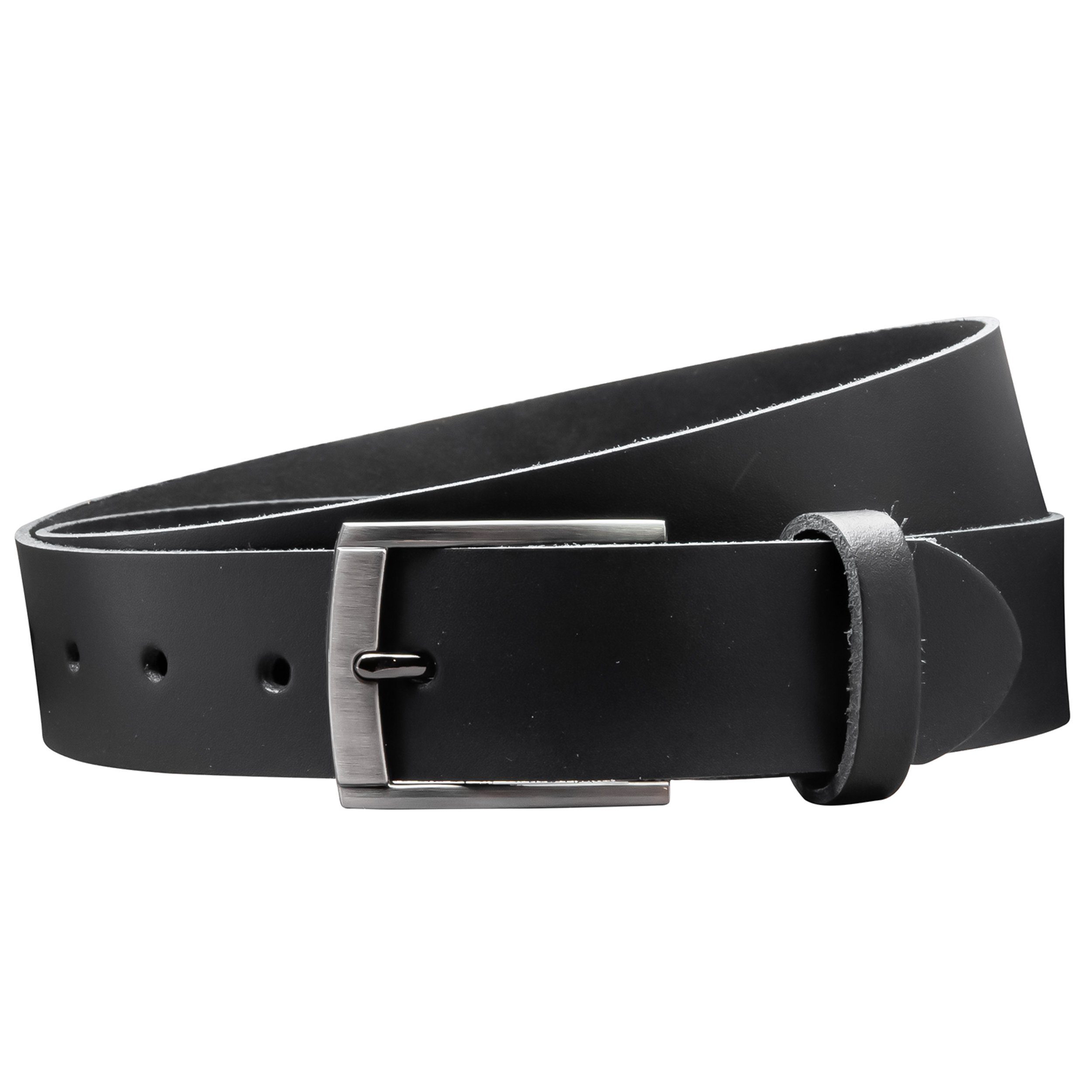 COLOGNEBELT Ledergürtel OM418-SL-Schwarz MADE IN GERMANY, Schwarz, Kürzbar, günstig online kaufen