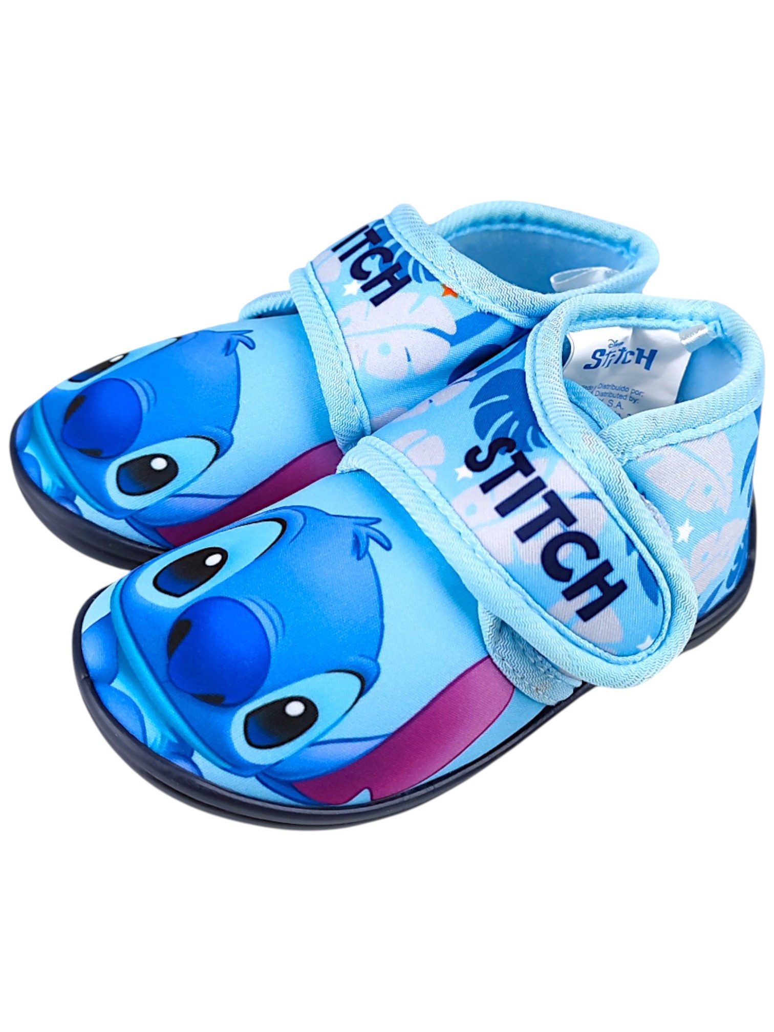 Lilo & Stitch Stitch Hausschuh Jungen Pantoffeln mit Klettverschluss Gr. 22-27 – Bild 2 von 5
