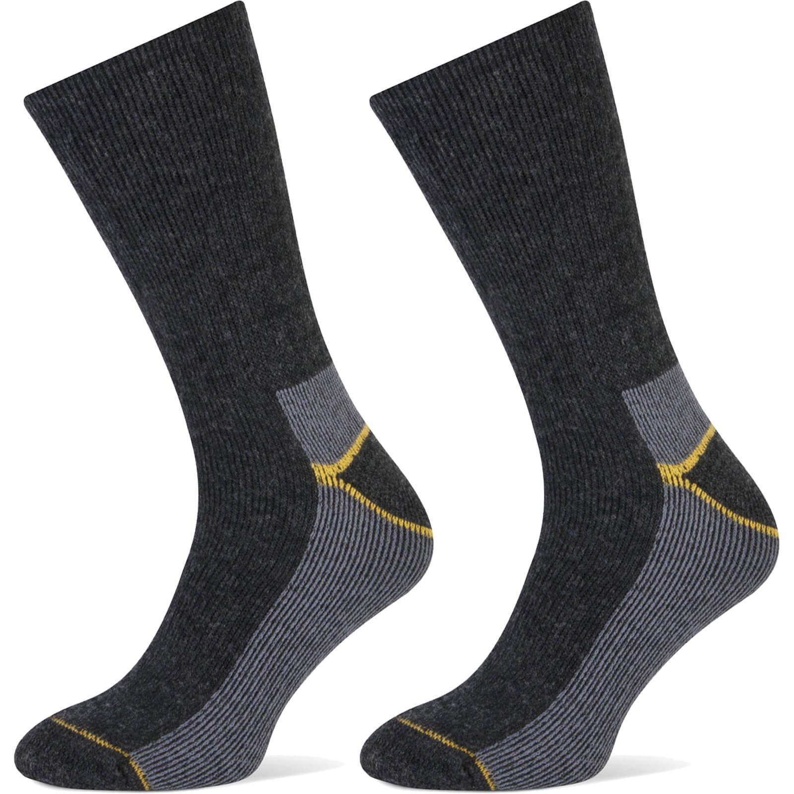 Arbeitssocken Yellow Thermo 2er Pack anthrazit