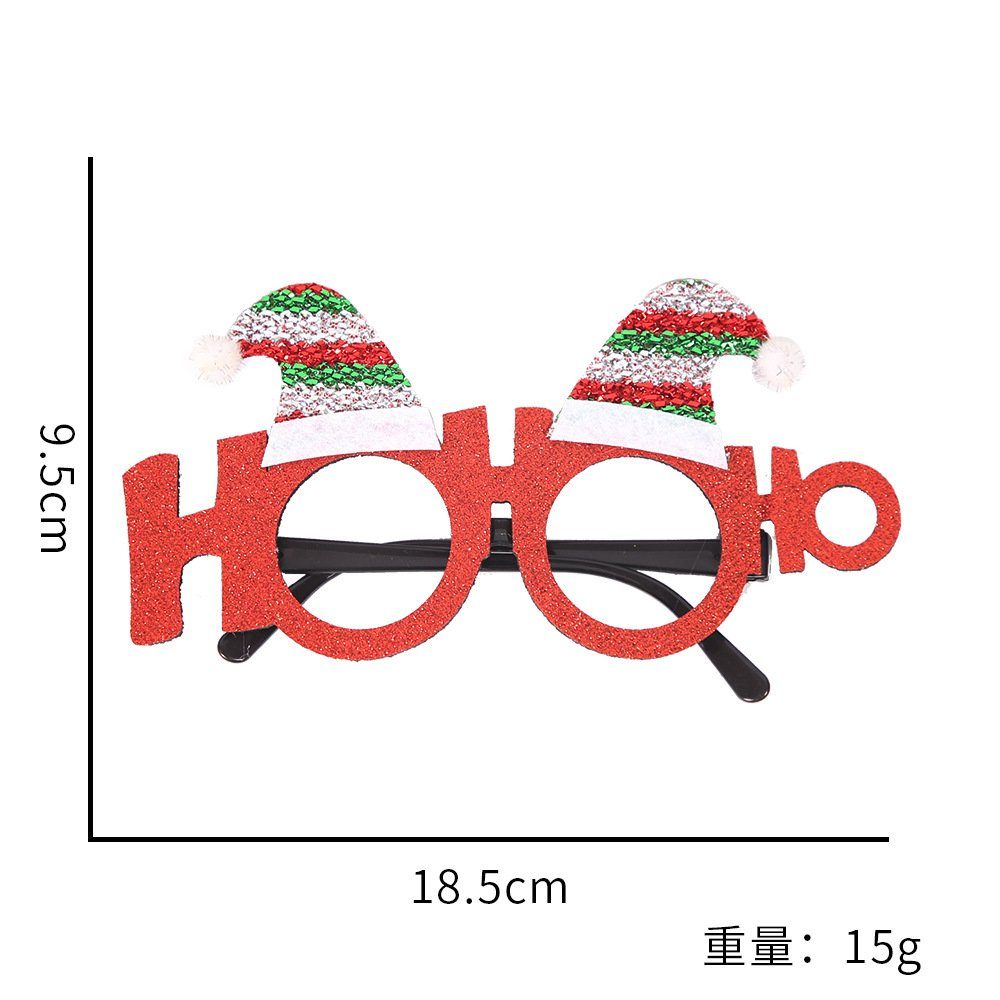 Blusmart Fahrradbrille Neuartiger Weihnachts-Brillenrahmen, Glänzende Weihnachtsmann-Brille 30 | Fahrradbrillen