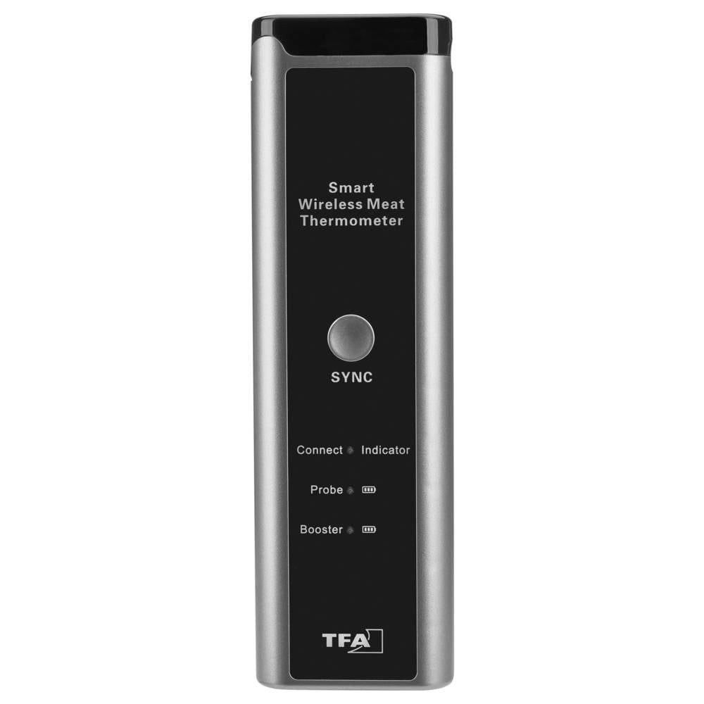 TFA Dostmann Bratenthermometer BBQ Fleischthermometer SMART BBQ KÜCHEN-CHEF 14.1515.10, digitaler Timer, akkubetrieben, App steuerbar