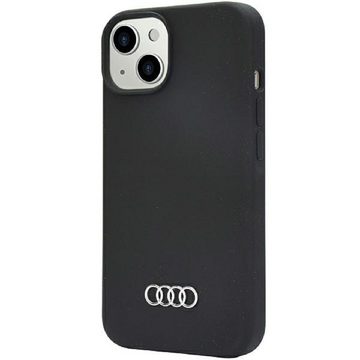 Audi Handyhülle Case iPhone 14 Logo Silikon schwarz 6,1 Zoll, Kantenschutz