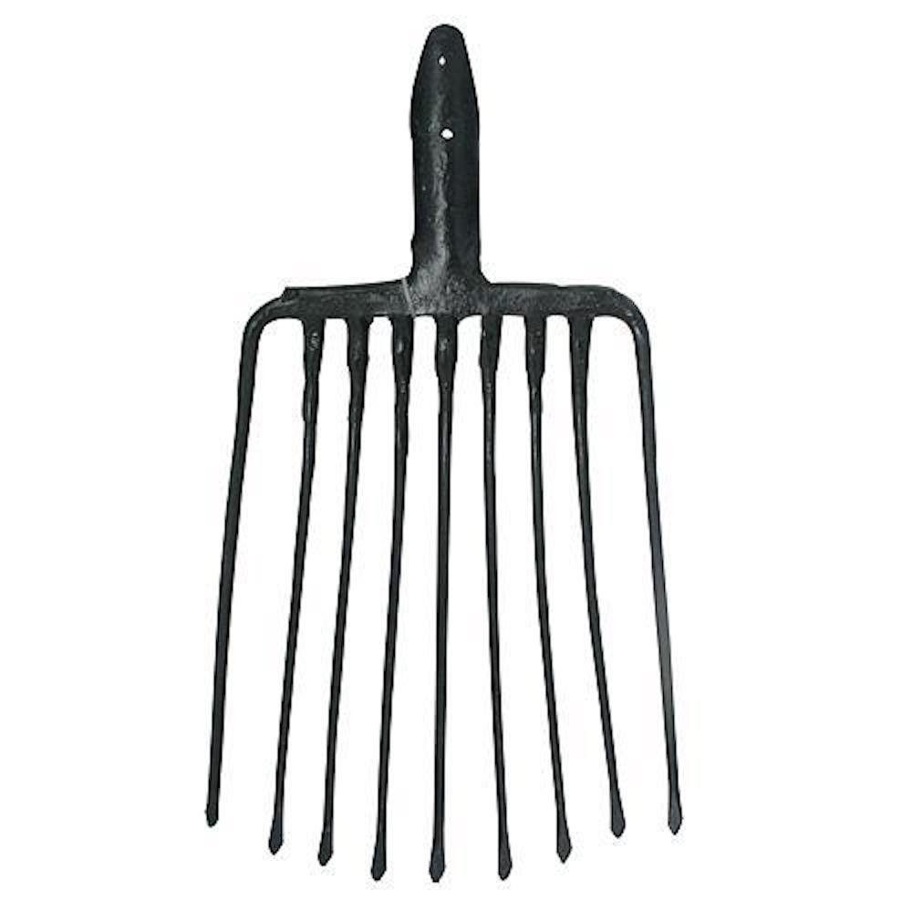 PROREGAL® Spatengabel Dunggabel Mistgabel Mistforke Heugabel Streugabel F109, 9 Zinken