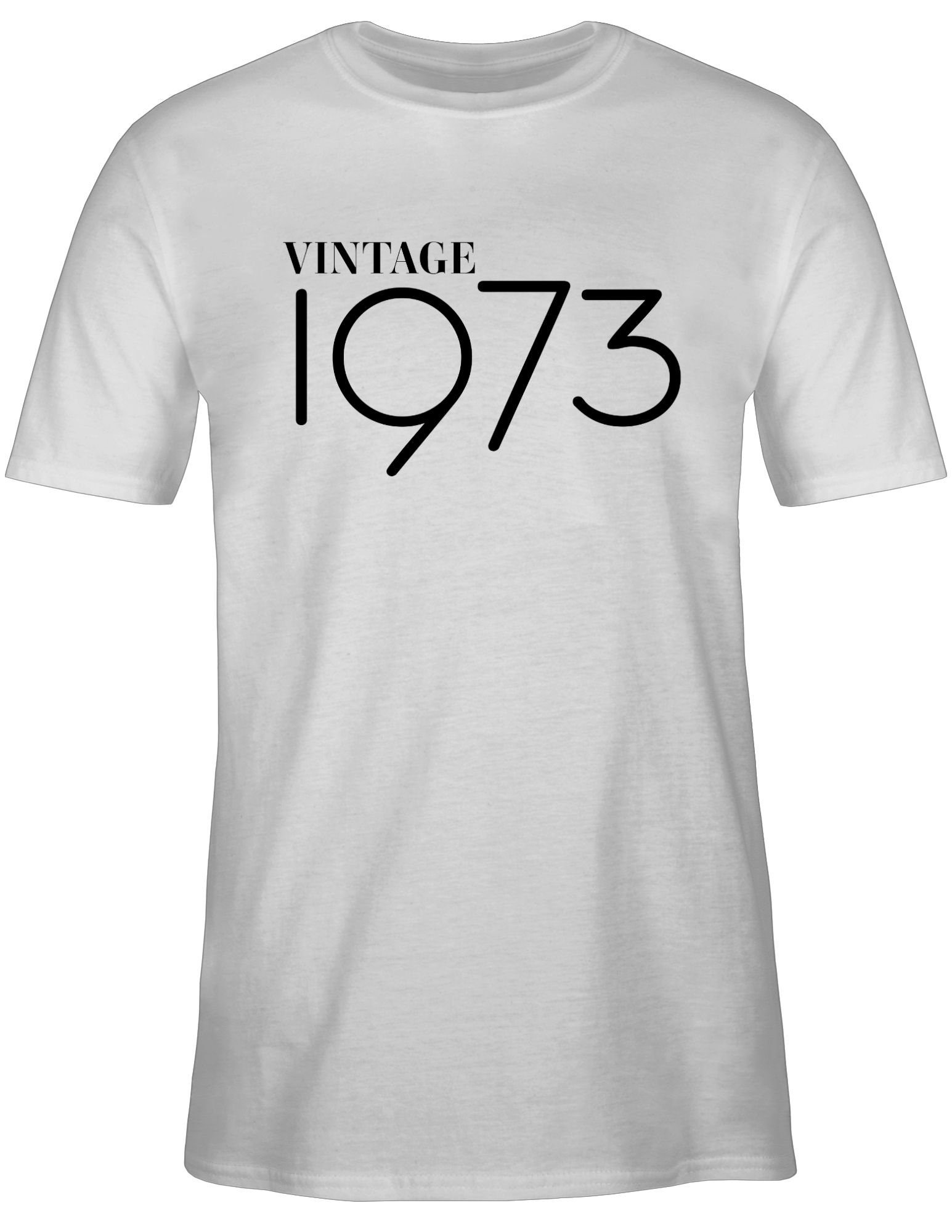 Shirtracer T-Shirt 1973 Vintage 50. Weiß 2 Geburtstag
