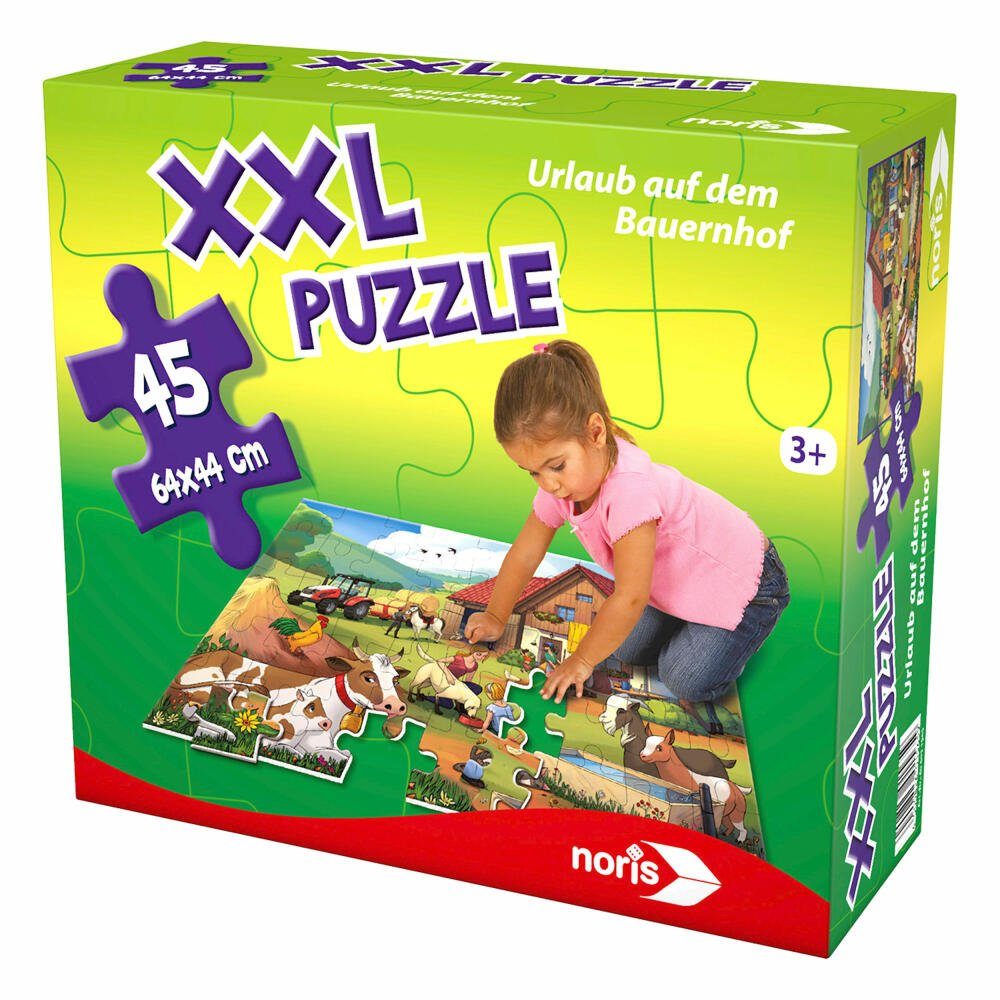 Urlaub dem Bauernhof XXL Jahren, 45 Teile Puzzleteile 3 auf 45 ab Noris Puzzle