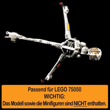 AREA17 Standfuß Acryl Display Stand für LEGO 75050 B-Wing (verschiedene Winkel und Positionen einstellbar, zum selbst zusammenbauen), 100% Made in Germany
