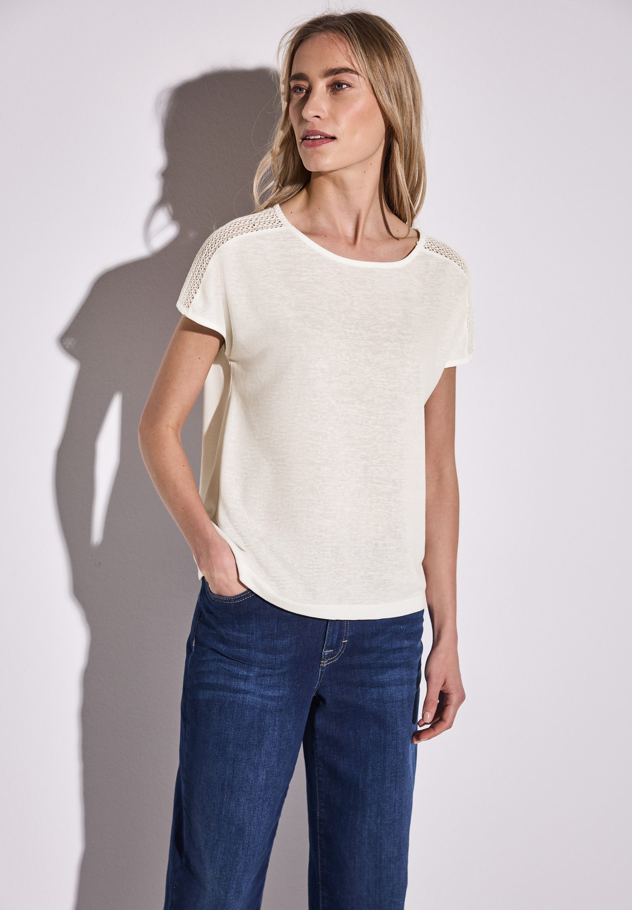 STREET ONE T-Shirt mit U-Boot-Ausschnitt günstig online kaufen
