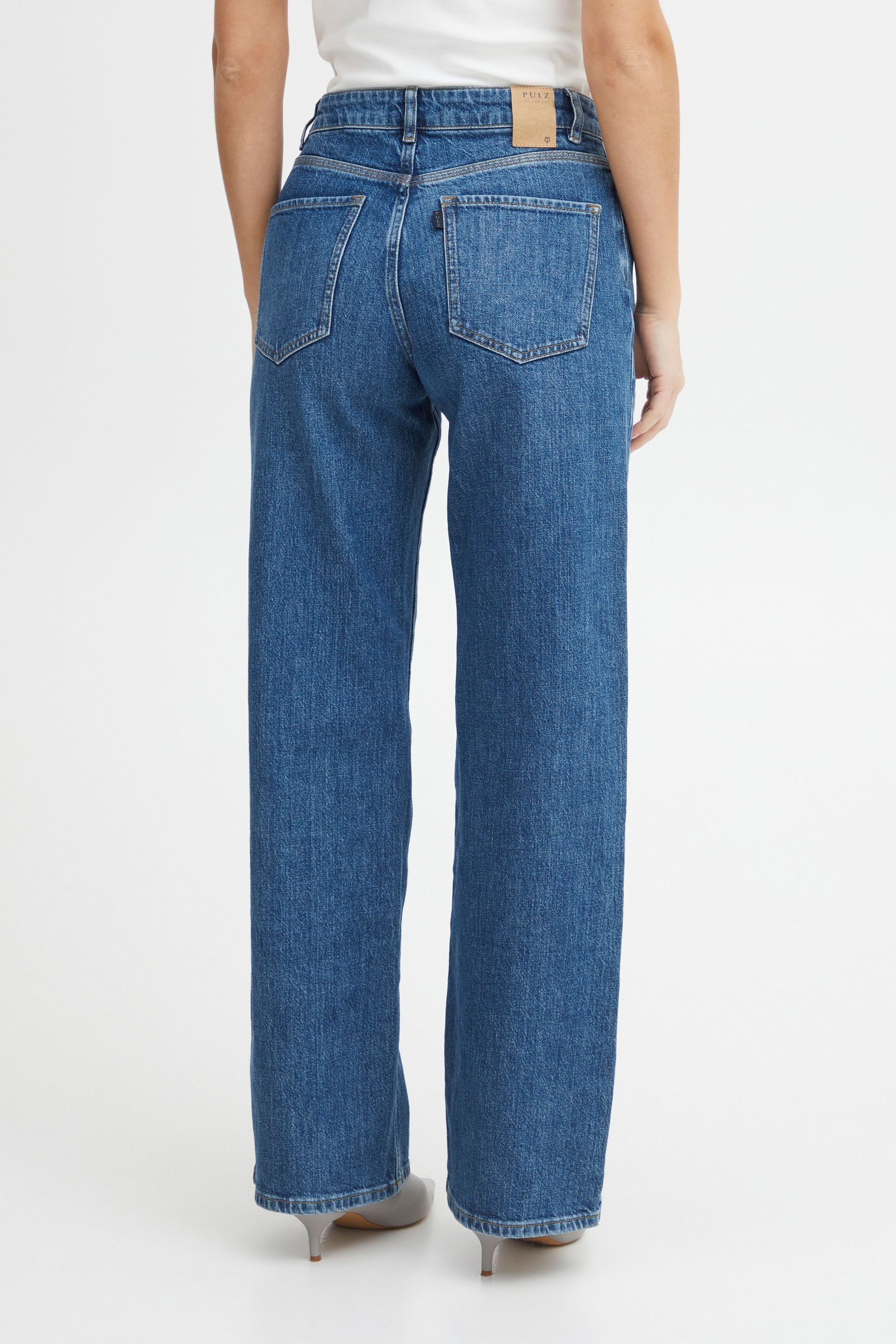5-Pocket-Jeans (200005) Medium Jeans Wide Leg denim Pulz blue - Jeans HW PZVEGA 50207173