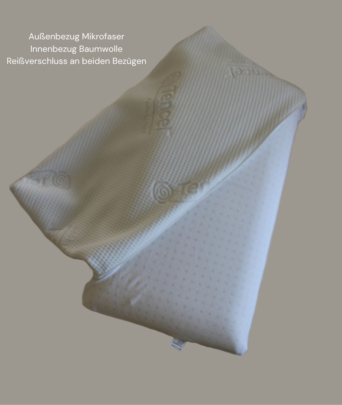Bonvionn Kopfkissen Nackenstützkissen Beasleep, Füllung: Viscoschaum, Bezug: Mikrofaser, Rückenschläfer, Seitenschläfer, Bauschläfer, flach