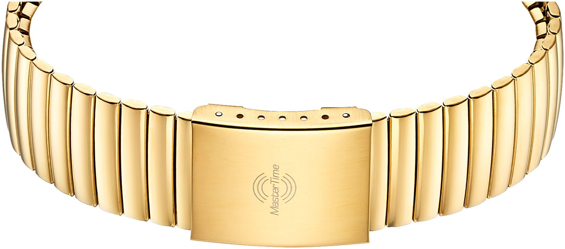 MASTER TIME Funkuhr MTGA-10946-12Z, Quarzuhr, Armbanduhr, Herrenuhr, Edelstahlarmband, analog, digital