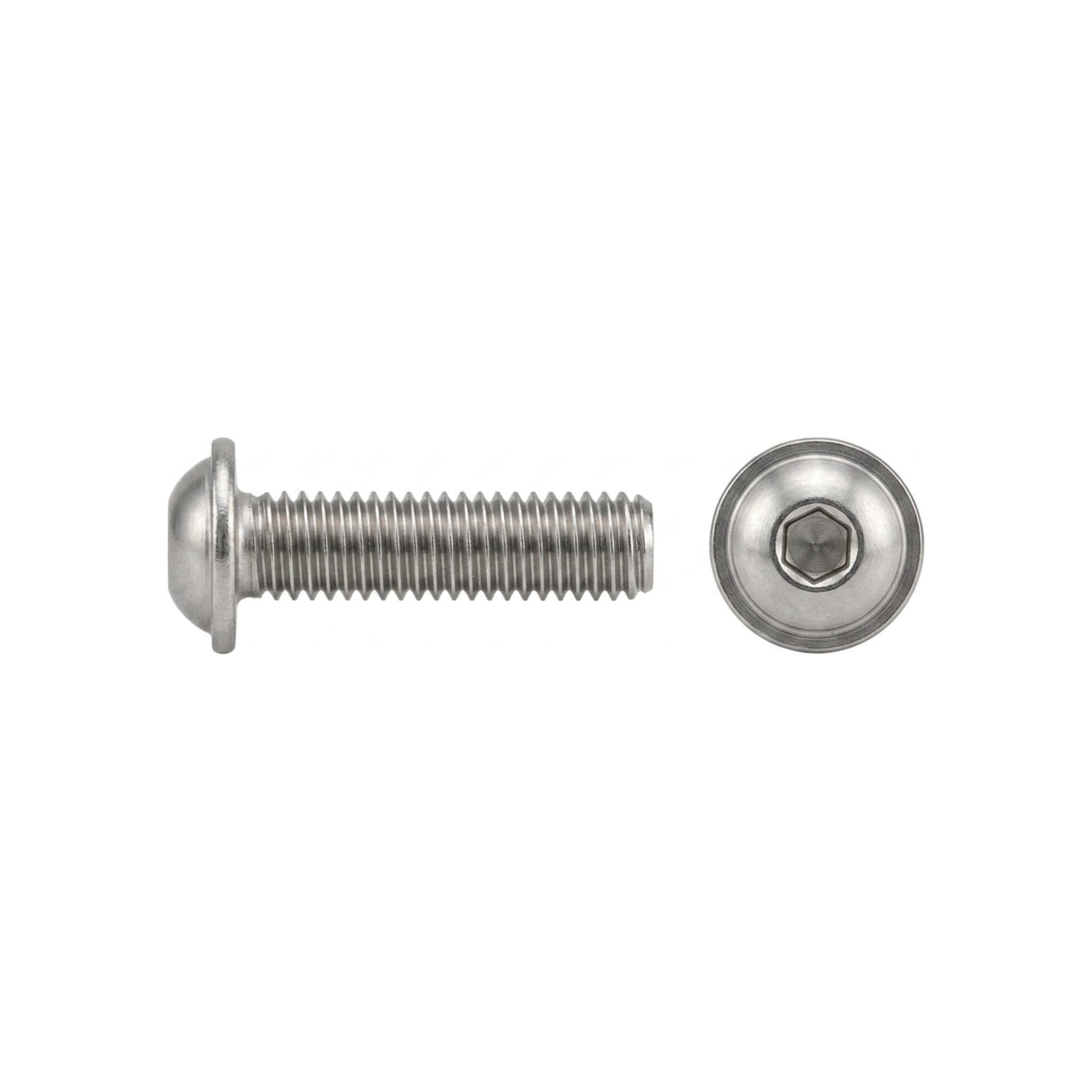 Contorion Schraube ISO 7380-2 Flachkopf-Flanschschraube VG M4x25 Stahl 10.9 blank Innense