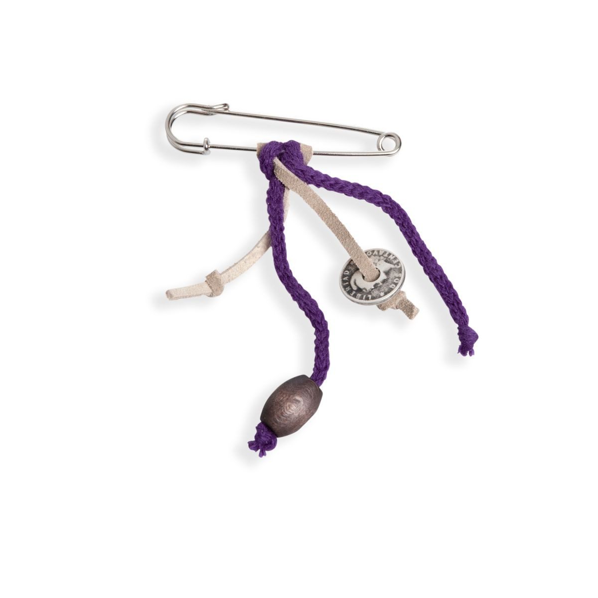 Knit Factory Brosche Zubehör 7x1 cm Lila (1-tlg), brosche Anstecker