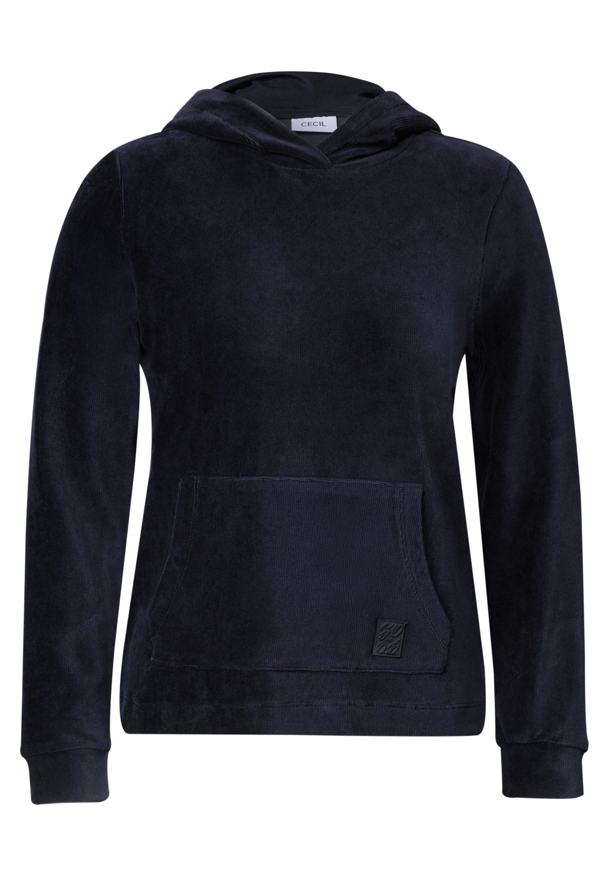 CECIL Kapuzensweatshirt Cord-Qualität, mit Elasthan, Kängurutasche