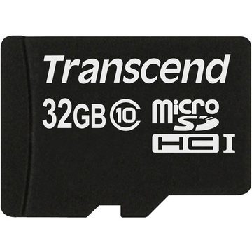 Transcend microSDHC Karte 32GB Class 10 UHS-I mit Speicherkarte (inkl. SD-Adapter)