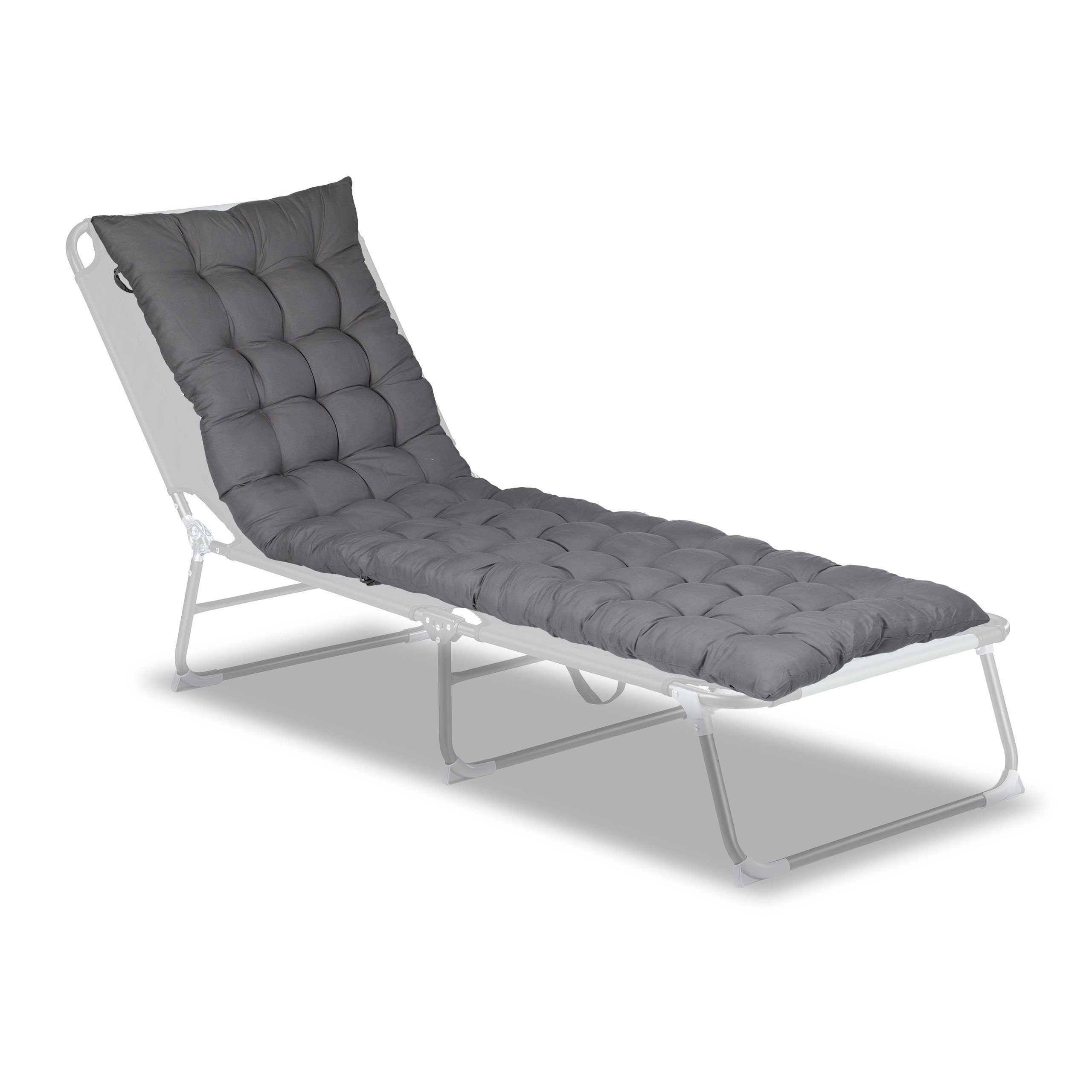 relaxdays Bankauflage in Grau, (1-teilig, 1 St., 1-teilig)