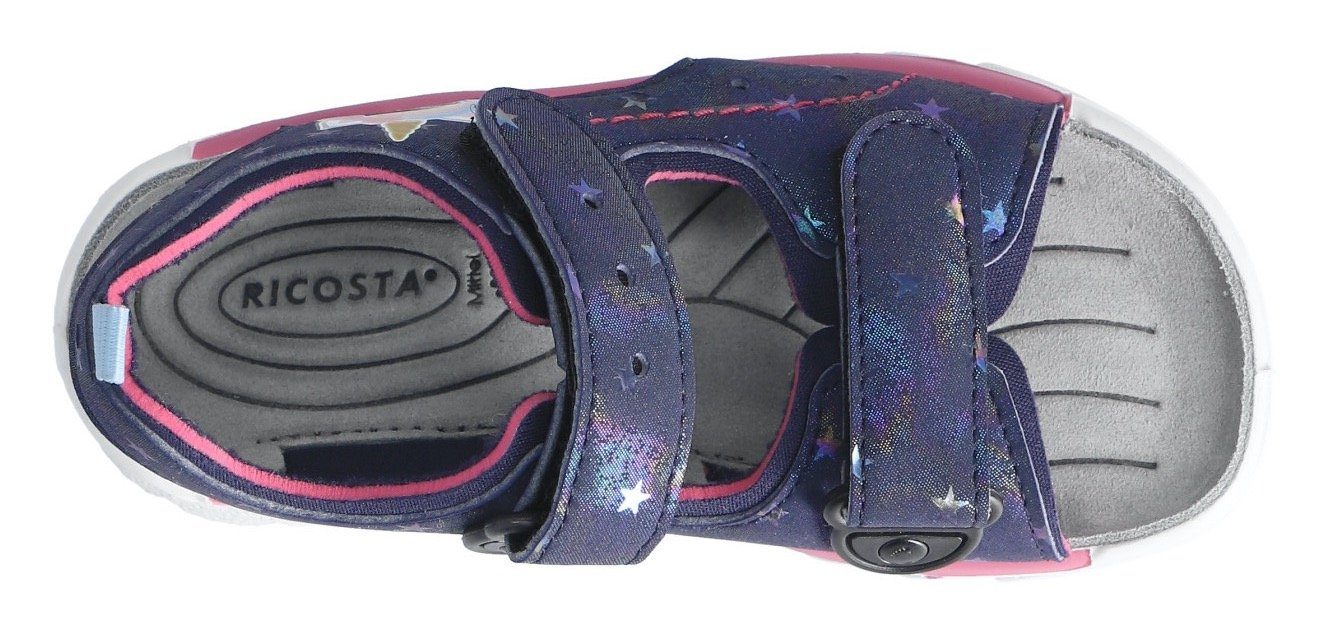 Ricosta SURF WMS: normal Sandale mit navvy-pink Klettverschluss praktischem