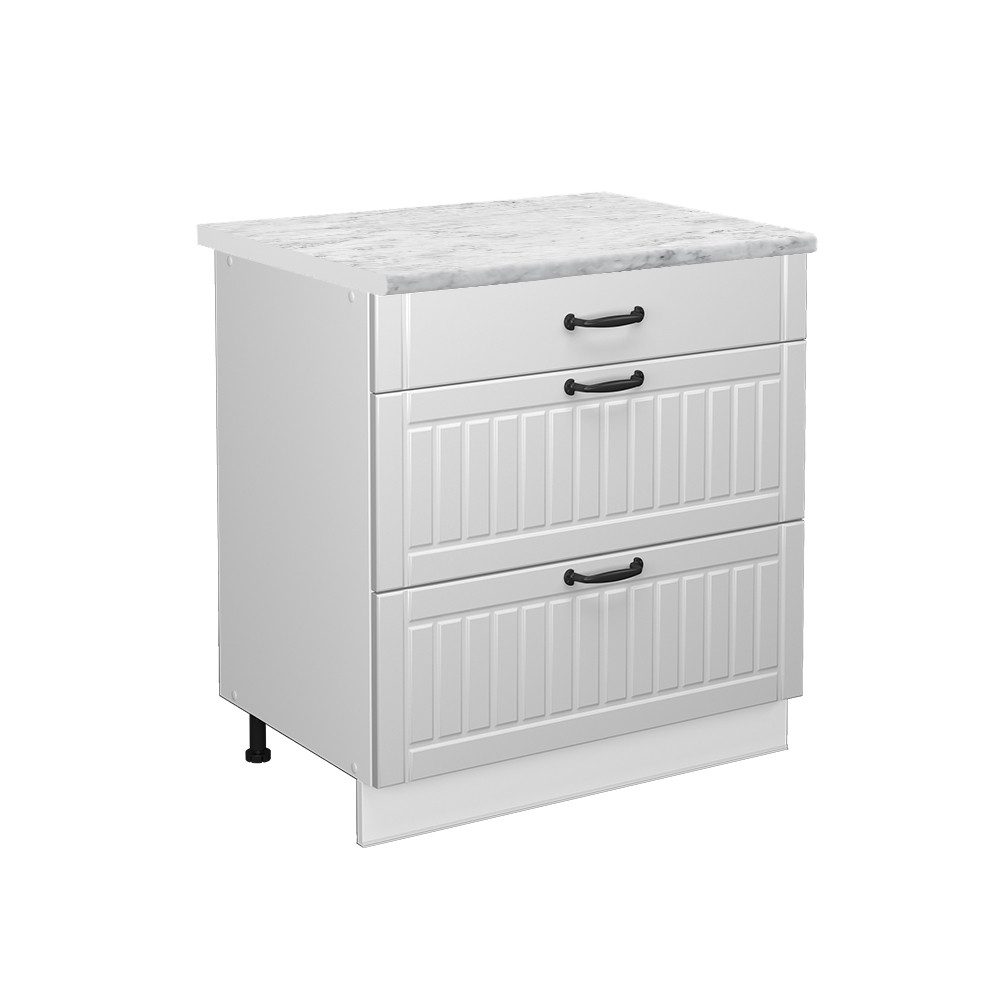 Vicco Unterschrank Fame-Line, Weiß Landhaus/Weiß, 80 günstig online kaufen