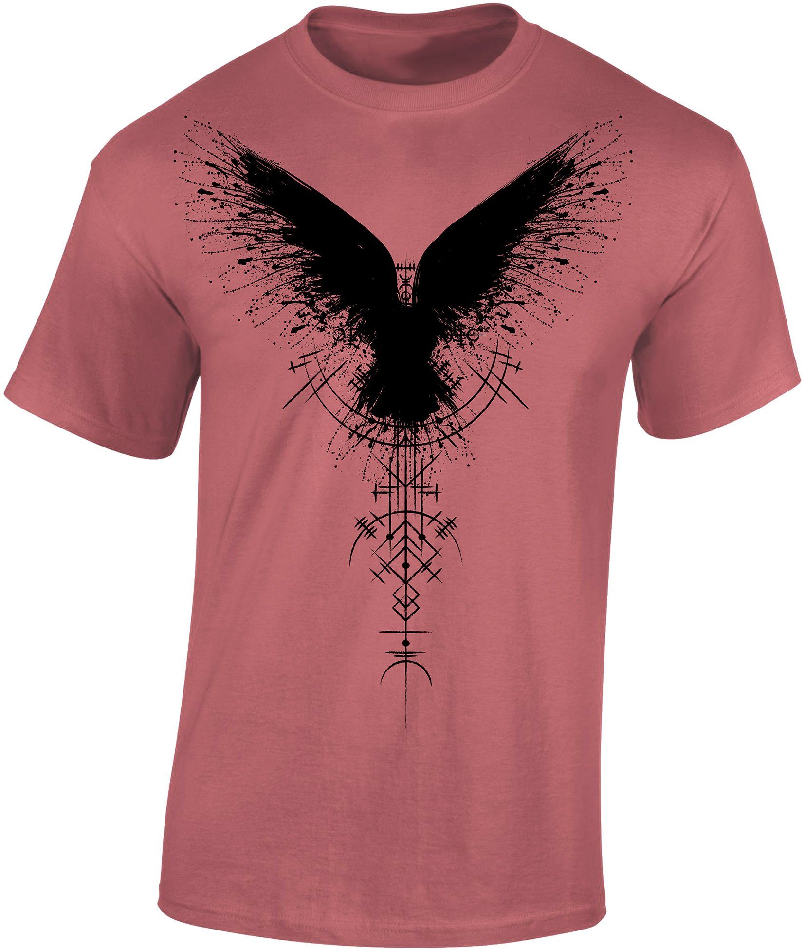 Baddery Print-Shirt Wikinger Tshirt: "Schattenrabe" - günstig online kaufen