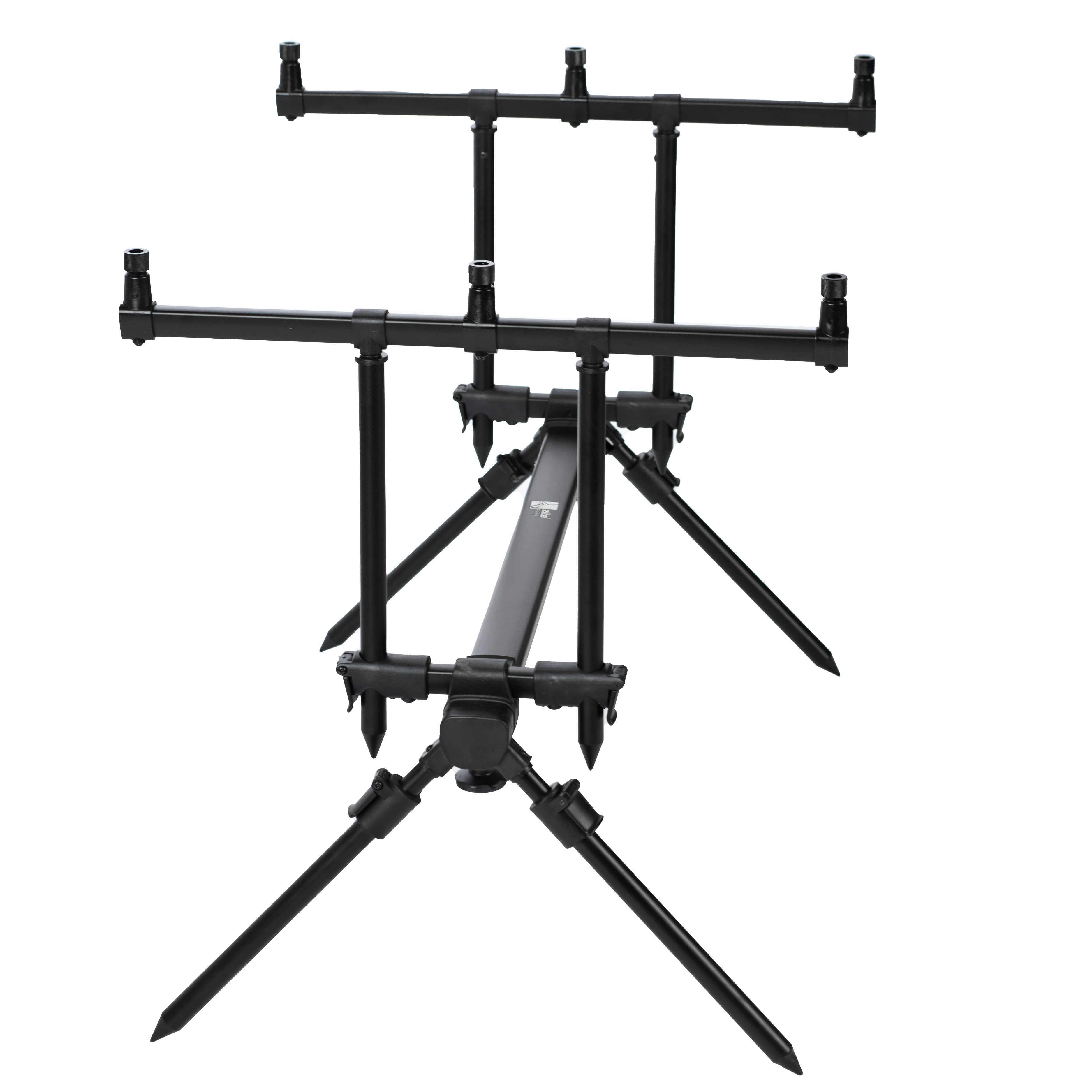 Rutenhalter Aluminium Rutenständer 3 Ruten mit Tasche zum Karpfenangeln Rod Pod