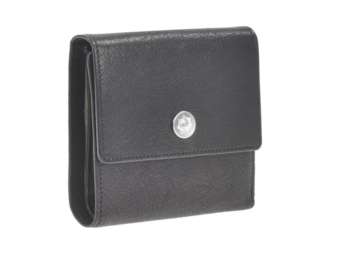 Sonnenleder Geldbörse Prien Portemonnaie Herren Leder 10x10cm 3 Kartenfächer sehr edel, Geldbeutel, 3 Kartenfächer, 10,5x10 cm, Lederbörse
