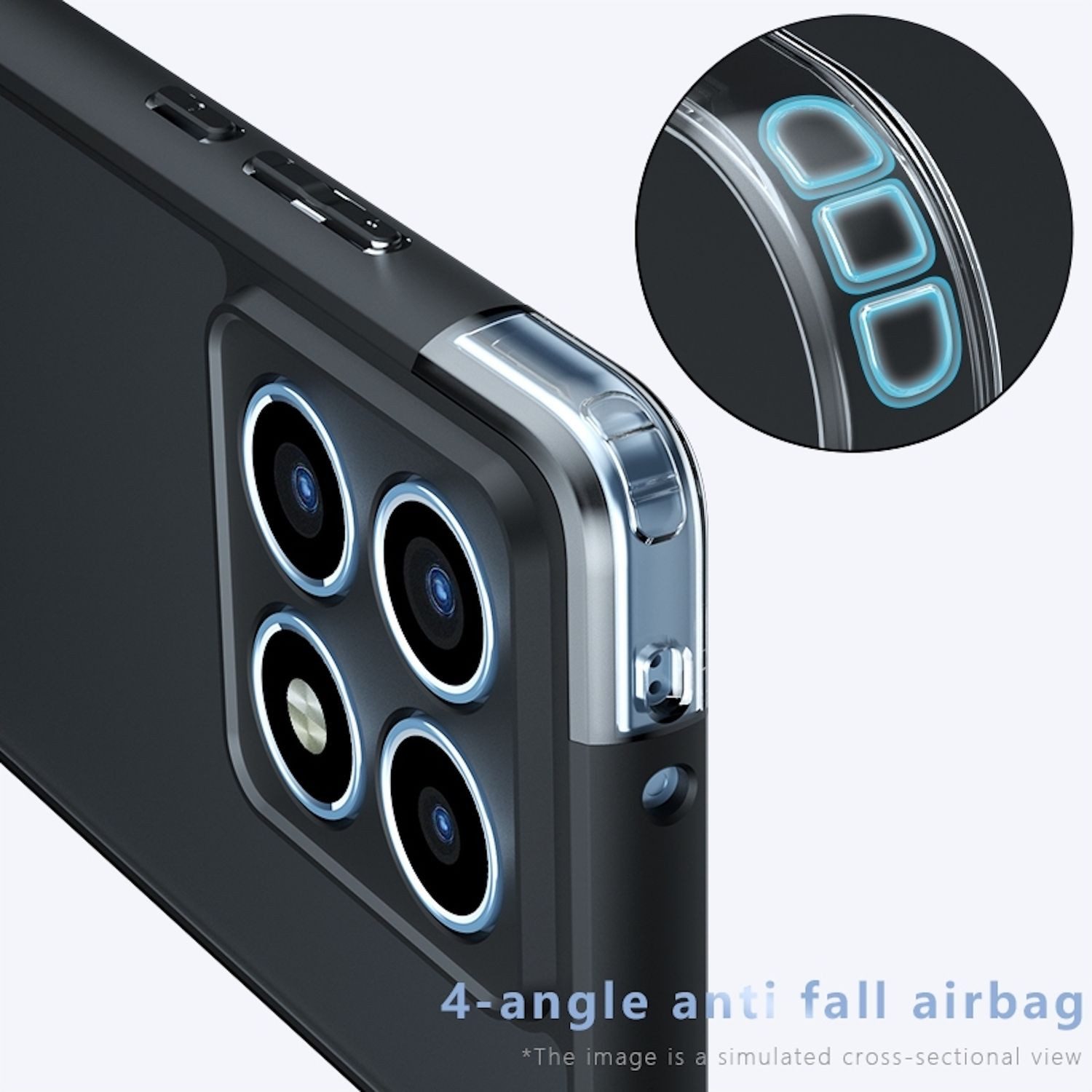 Wigento Handyhülle Für Xiaomi 14T Pro Armor TPU PC Schutz Hülle Tasche Etuis Case Schwarz, Hybrid-Hülle mit Stoßschutz und Anti-Vergilbung