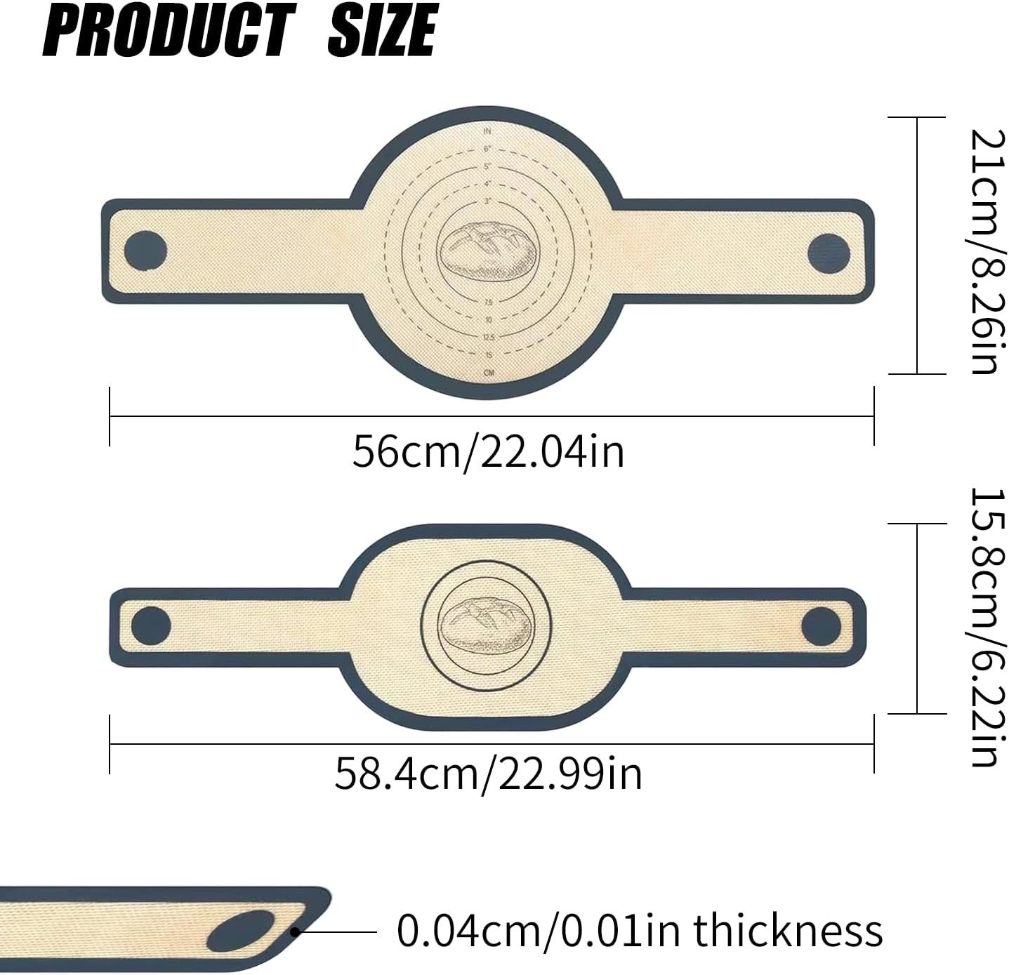 FELIXLEO Backmatte Silikon-Backmatte für Dutch Oven mit langen Griffen, (4-tlg)