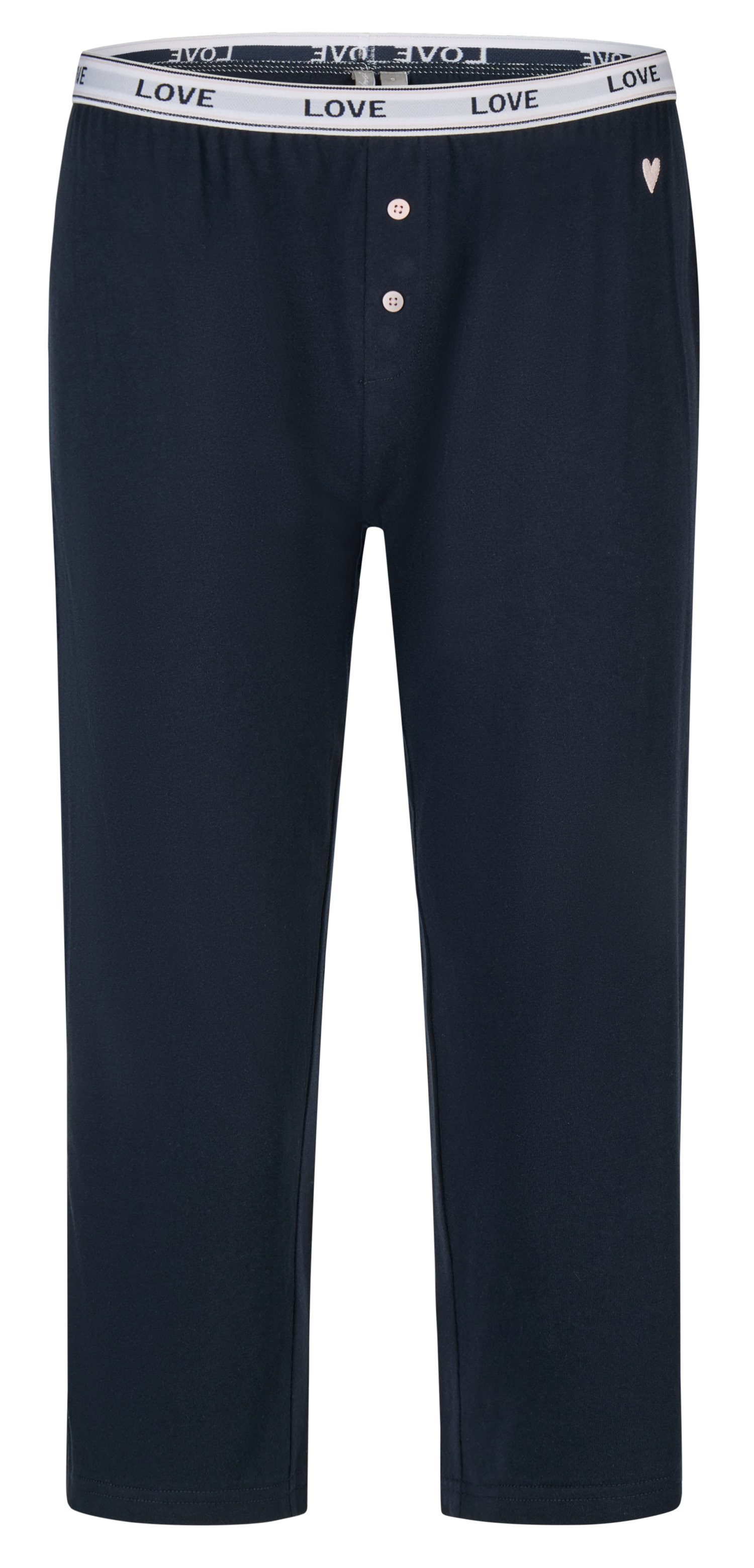 By Louise Pyjamahose Damen Capri Schlafanzughose (1-tlg) Baumwolle günstig online kaufen