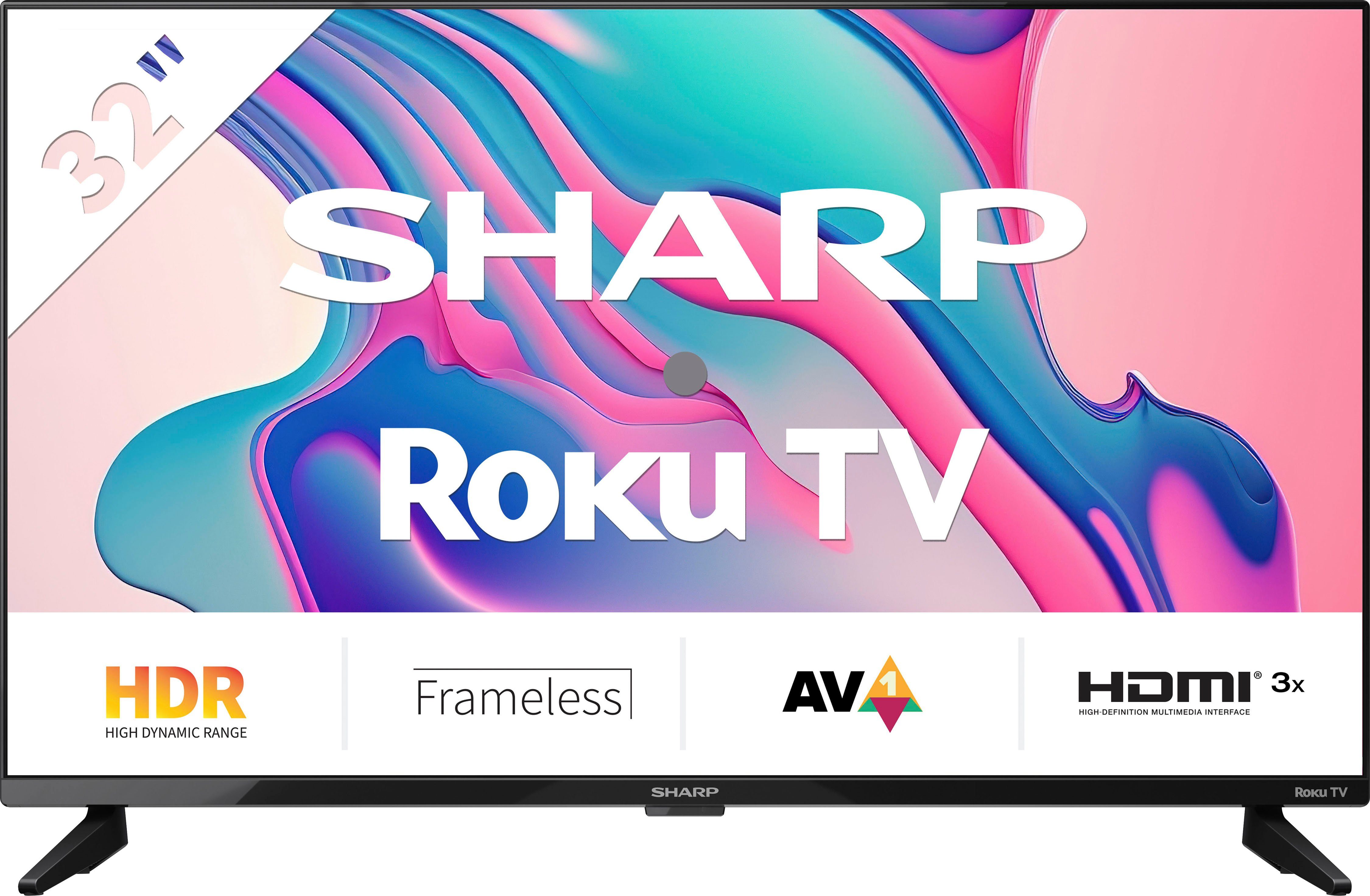 Sharp 1T-C32FDx Smart-TV, Zoll, (81 HD-ready, Dolby LED-Fernseher HDR10, TV nur in Digital) cm/32 Rahmenlos, Roku verfügbar, Deutschland