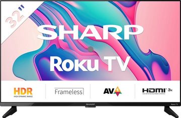 Sharp 1T-C32FDx LED-Fernseher (81 cm/32 Zoll, HD-ready, Smart-TV, Roku TV nur in Deutschland verfügbar, Rahmenlos, HDR10, Dolby Digital)