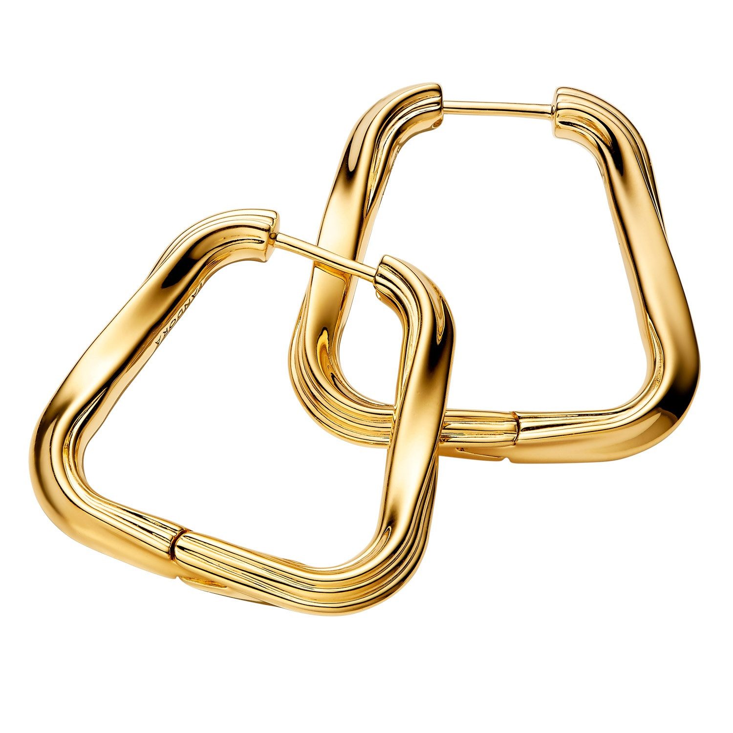 Pandora Paar Creolen Gedrehtes Dreieck Groß Goldfarben günstig online kaufen