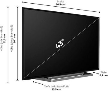 Toshiba 43UV3463DA LED-Fernseher (108 cm/43 Zoll, 4K Ultra HD, Smart-TV)