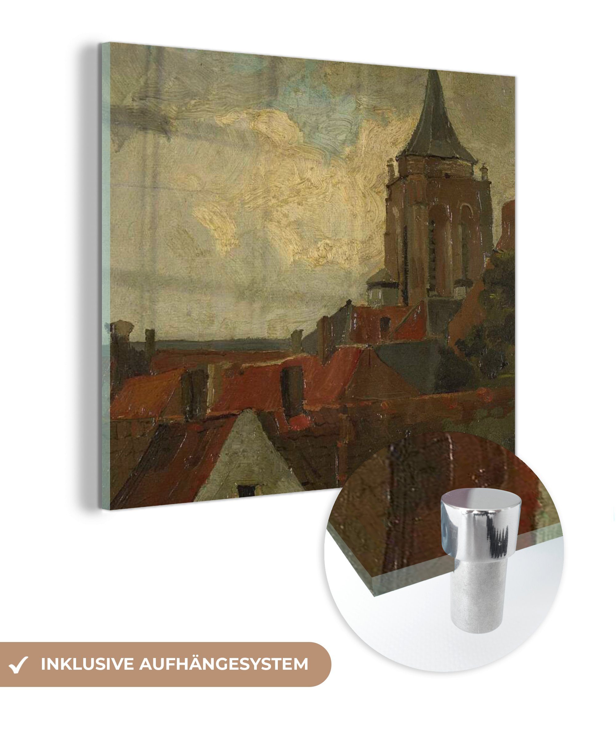 MuchoWow Acrylglasbild Der Turm von Gorkum - Georg Hendrik Breitner, (1 St), Glasbilder - Bilder auf Glas Wandbild - Foto auf Glas - Wanddekoration