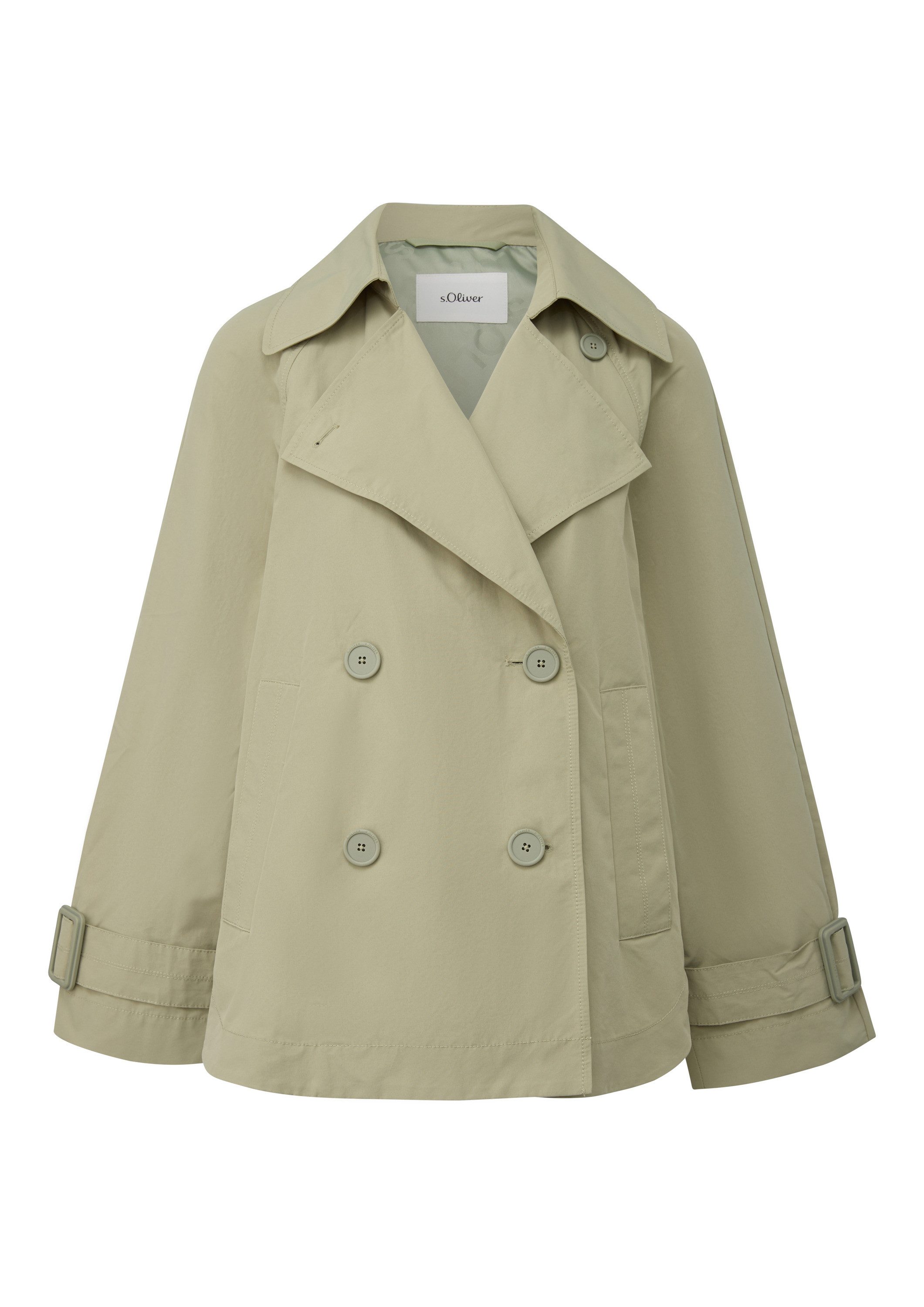 s.Oliver Funktionsjacke Outdoor-Jacke Cabanjacke im Relaxed Fit mit abgerun günstig online kaufen