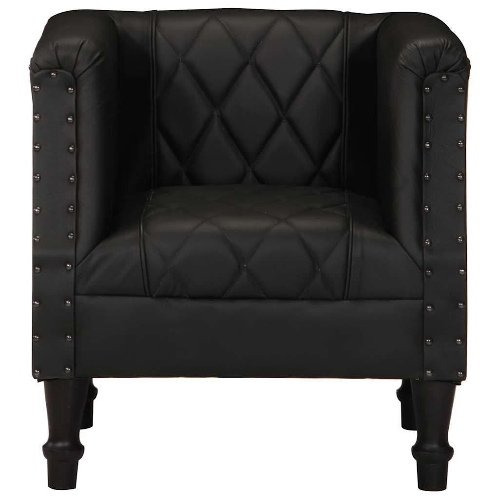vidaXL Sessel Sessel Schwarz Echtes Ziegenleder (1-St)