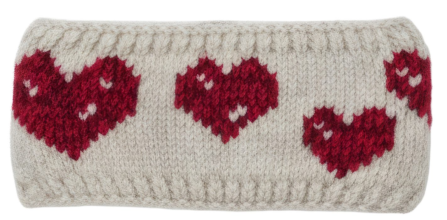 styleBREAKER Stirnband Strick Stirnband mit Herz Muster (1-St) günstig online kaufen