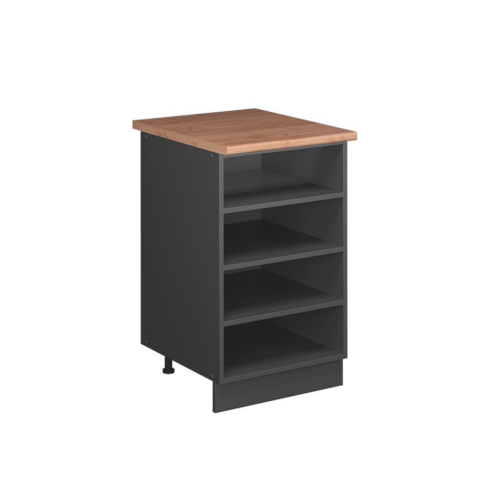 Vicco Unterschrank Fame-Line, Anthrazit, 50 cm, AP Eiche (1-St)
