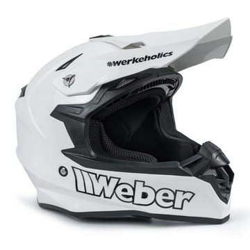 Weber GmbH Motorradhelm Weber #Werkeholics Helm weiß