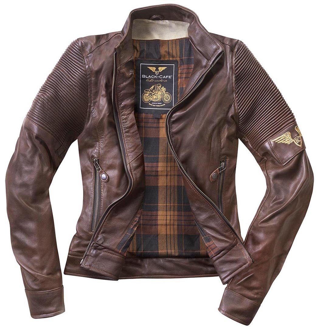 Black-Cafe London Motorradjacke Amol Damen Motorrad Lederjacke günstig online kaufen