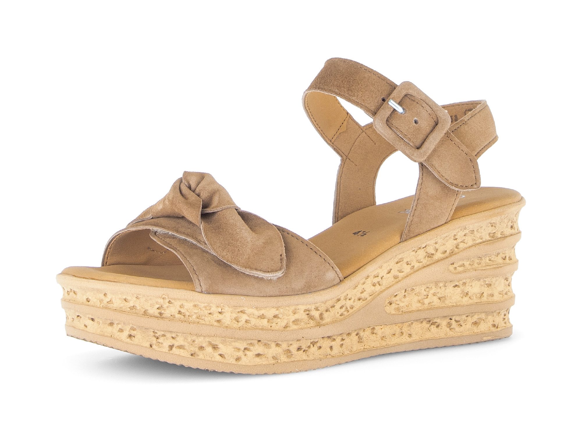 Gabor Keilsandalette Plateau, Riemchensandale Sommerschuh mit ZIerschleife