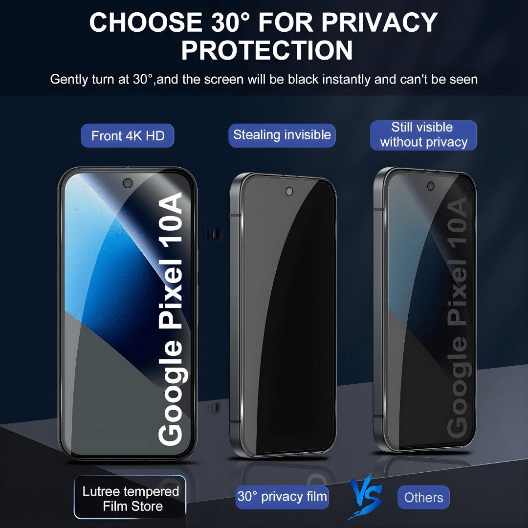 SmartUP Displayschutzglas 2X Schutzglas für Google Pixel 10A Blickschutz Panzerfolie Full Screen für Google Pixel 10A, 2 Stück, Anti-Spy, Blickschutz, Privacy – Bild 3 von 5